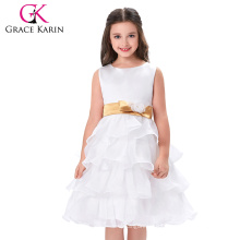 Grace Karin Newest Design White Flower Girls Dresses Patterns CL4841